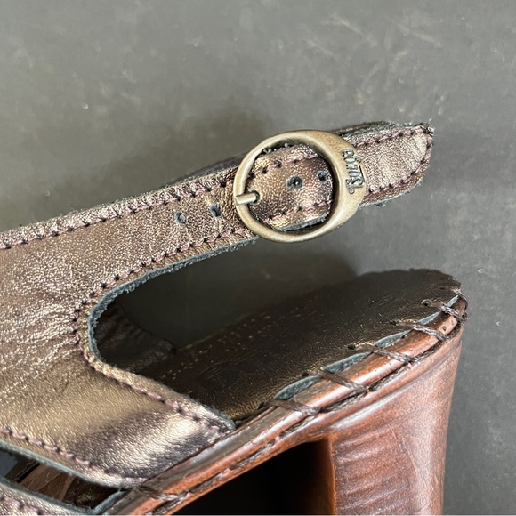 Metallic Brown Cutout Heels - Picture 8 of 12